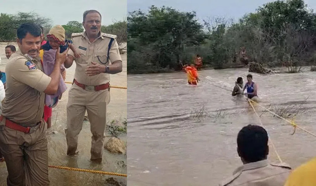 Telangana rains: After 11 hours, police rescue 10 people trapped in Dindi canal